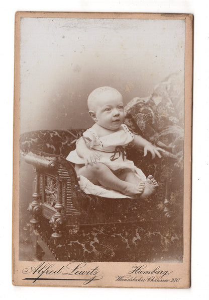 Fotografie Schönes Kinderbild / Baby - Hamburg 1890er / CAB U-23