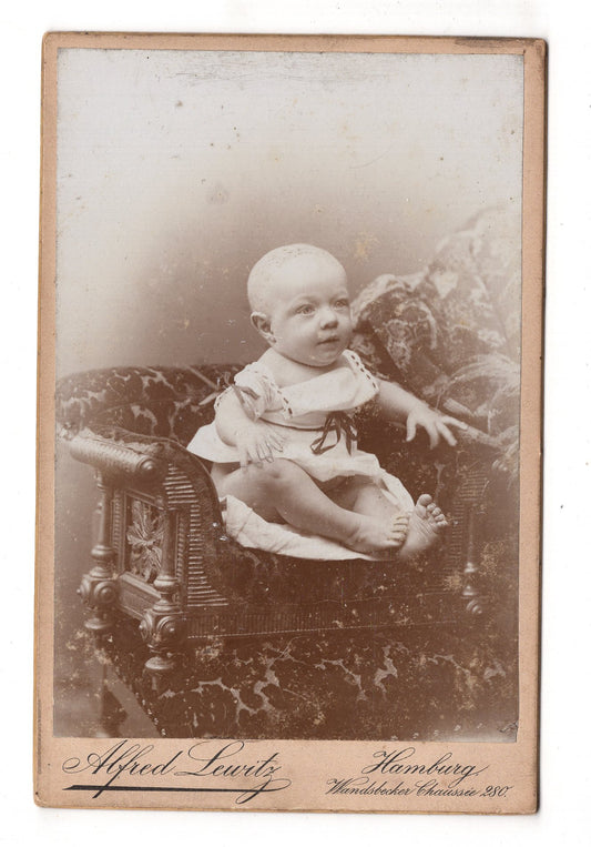 Fotografie Schönes Kinderbild / Baby - Hamburg 1890er / CAB U-23