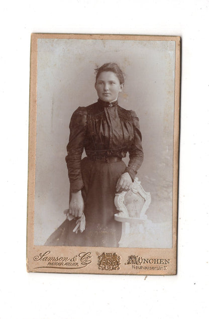 Fotografie Feine Dame - München 1890er / CDV L1-26