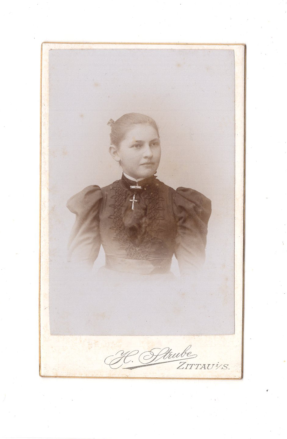 Fotografie Damenportrait - Zittau 1890er / CDV C1-05