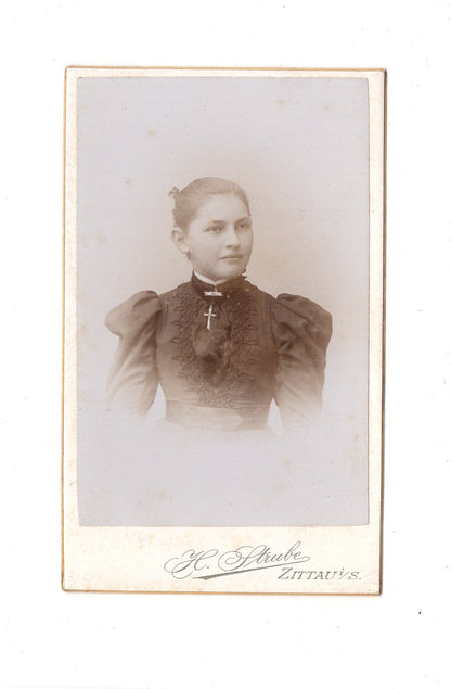 Fotografie Damenportrait - Zittau 1890er / CDV C1-05