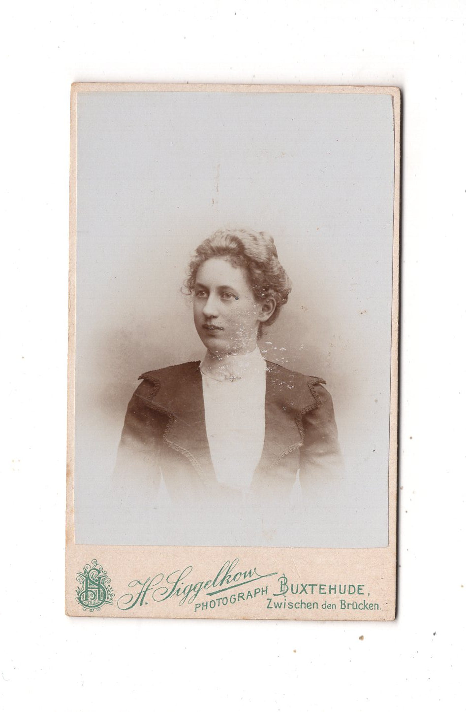 Fotografie Damenportrait - Buxtehude 1890er / CDV N1-15