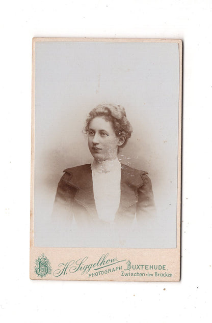 Fotografie Damenportrait - Buxtehude 1890er / CDV N1-15