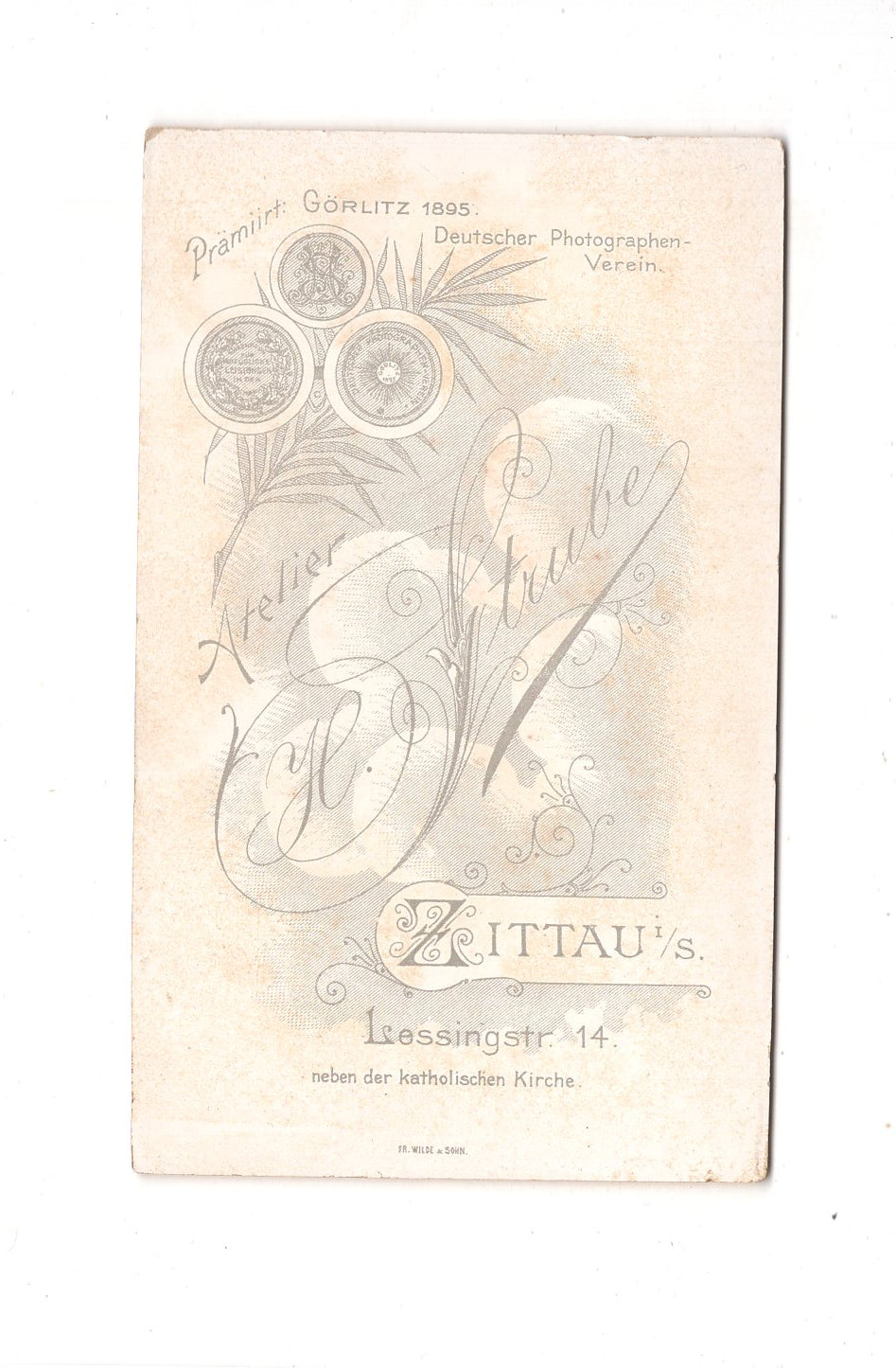 Fotografie Damenportrait - Zittau 1890er / CDV C1-05