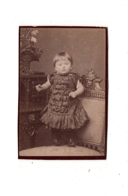 Fotografie Niedliches kleines Mädchen - Oldenburg 1880er / CDV M1-28