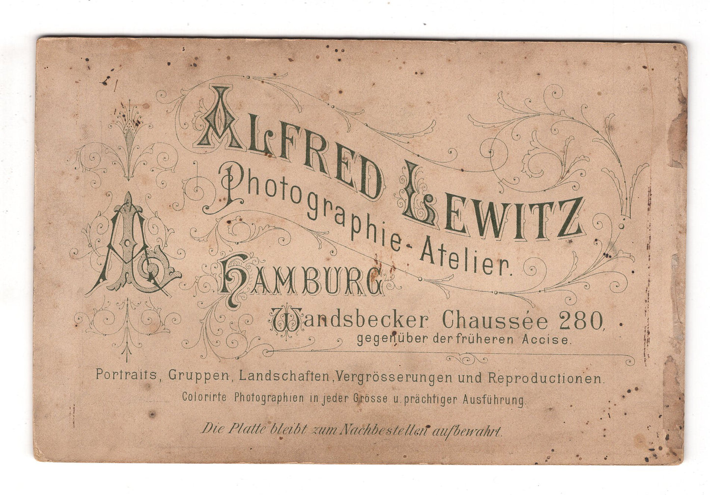 Fotografie Schönes Kinderbild / Baby - Hamburg 1890er / CAB U-23