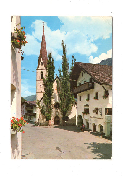 Ansichtskarte Dorfstraße in Pfunds / Oberinntal / Tirol / Österreich