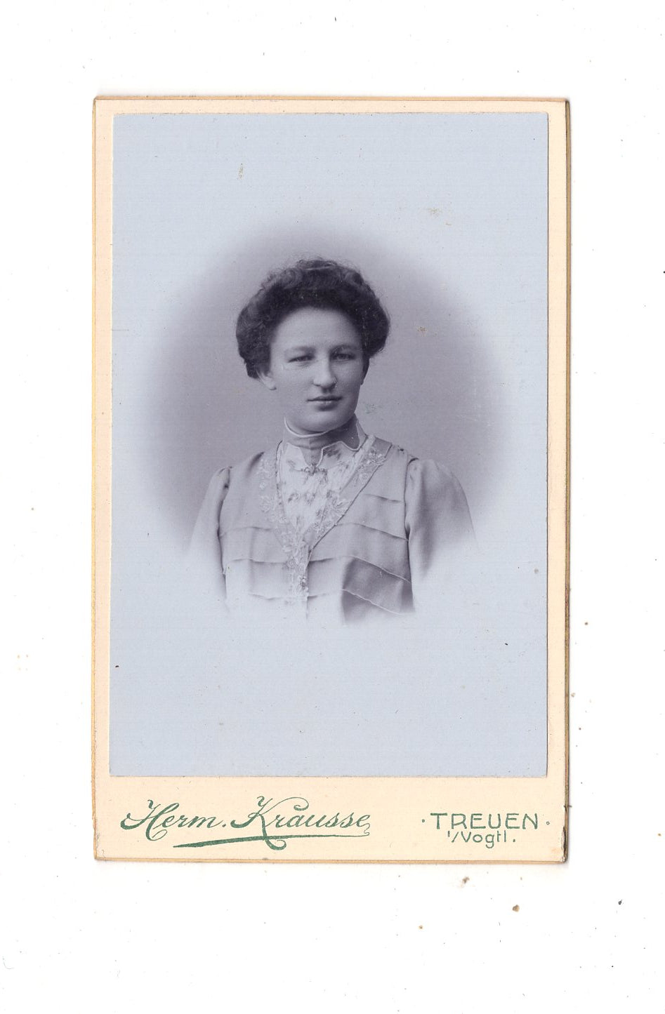 Fotografie Damenportrait - Treuen im Vogtland 1890er / CDV N1-15