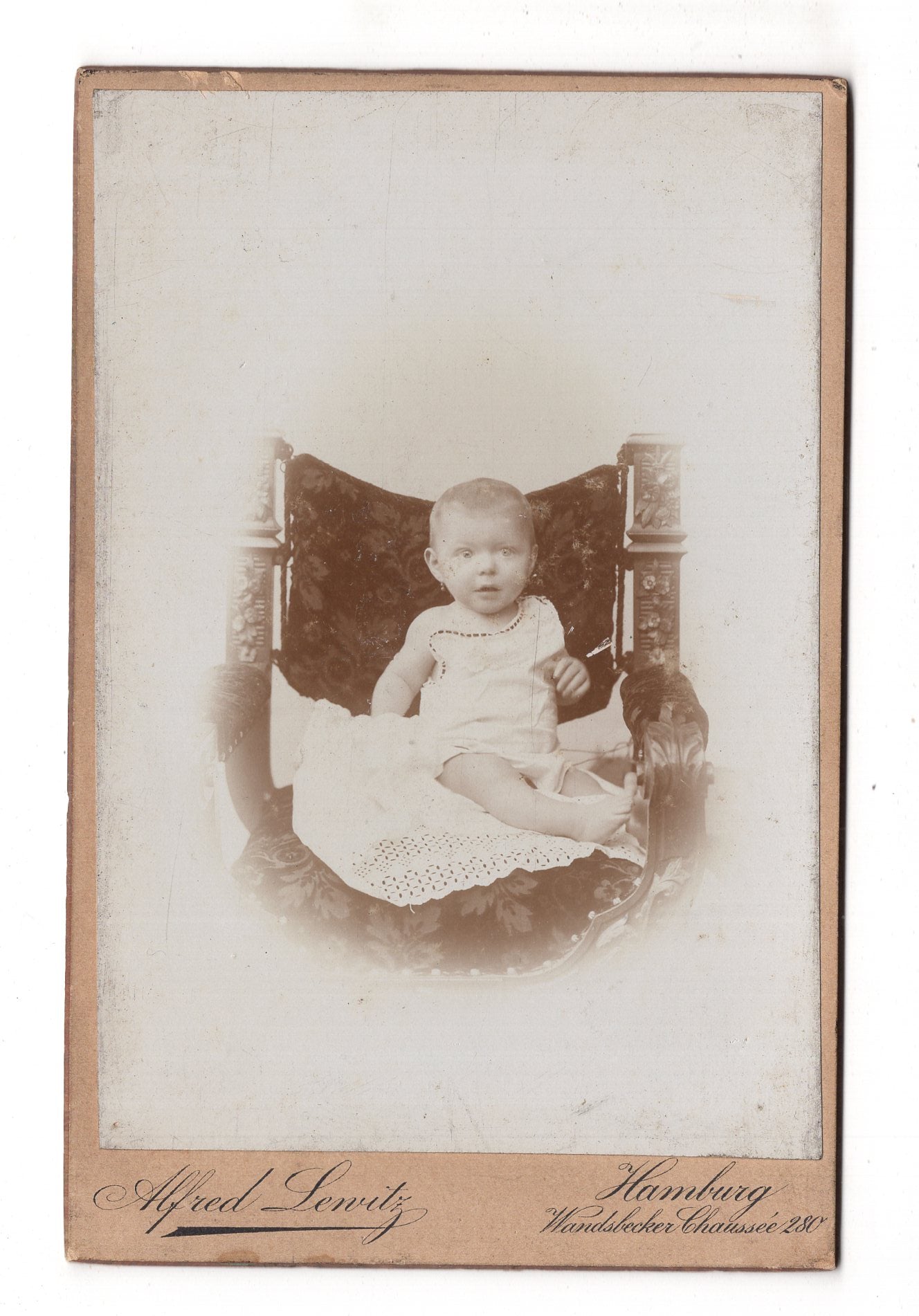 Fotografie Schönes Kinderbild / Baby - Hamburg 1890er / CAB U-23