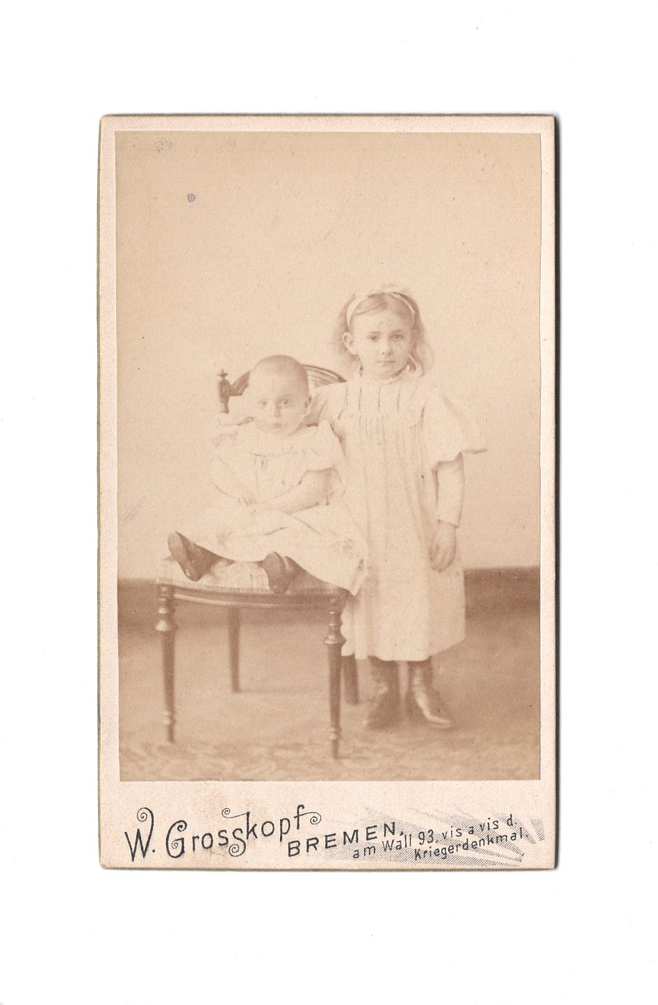 Fotografie Niedliche kleine Kinder - Bremen 1890er