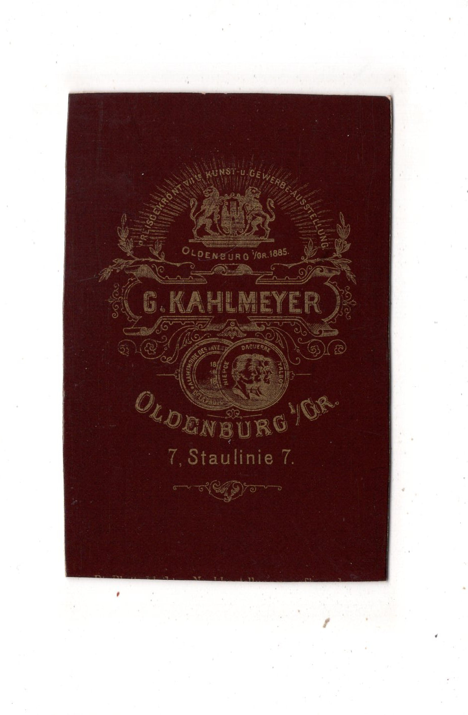 Fotografie Niedliches kleines Mädchen - Oldenburg 1880er / CDV M1-28