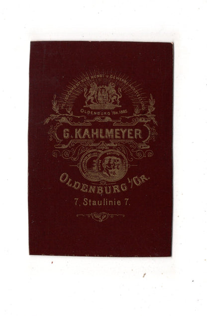 Fotografie Niedliches kleines Mädchen - Oldenburg 1880er / CDV M1-28