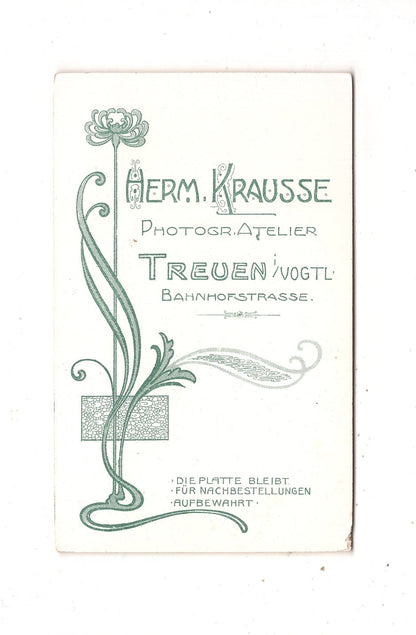 Fotografie Damenportrait - Treuen im Vogtland 1890er / CDV N1-15