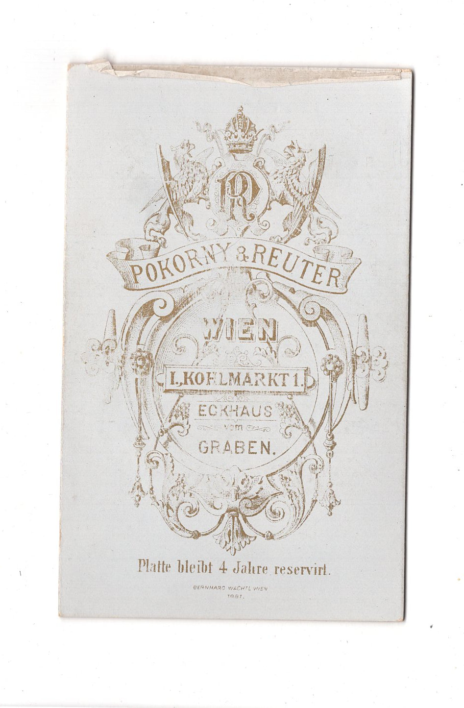 Fotografie Herrenportrait - Wien 1880er / CDV C1-23