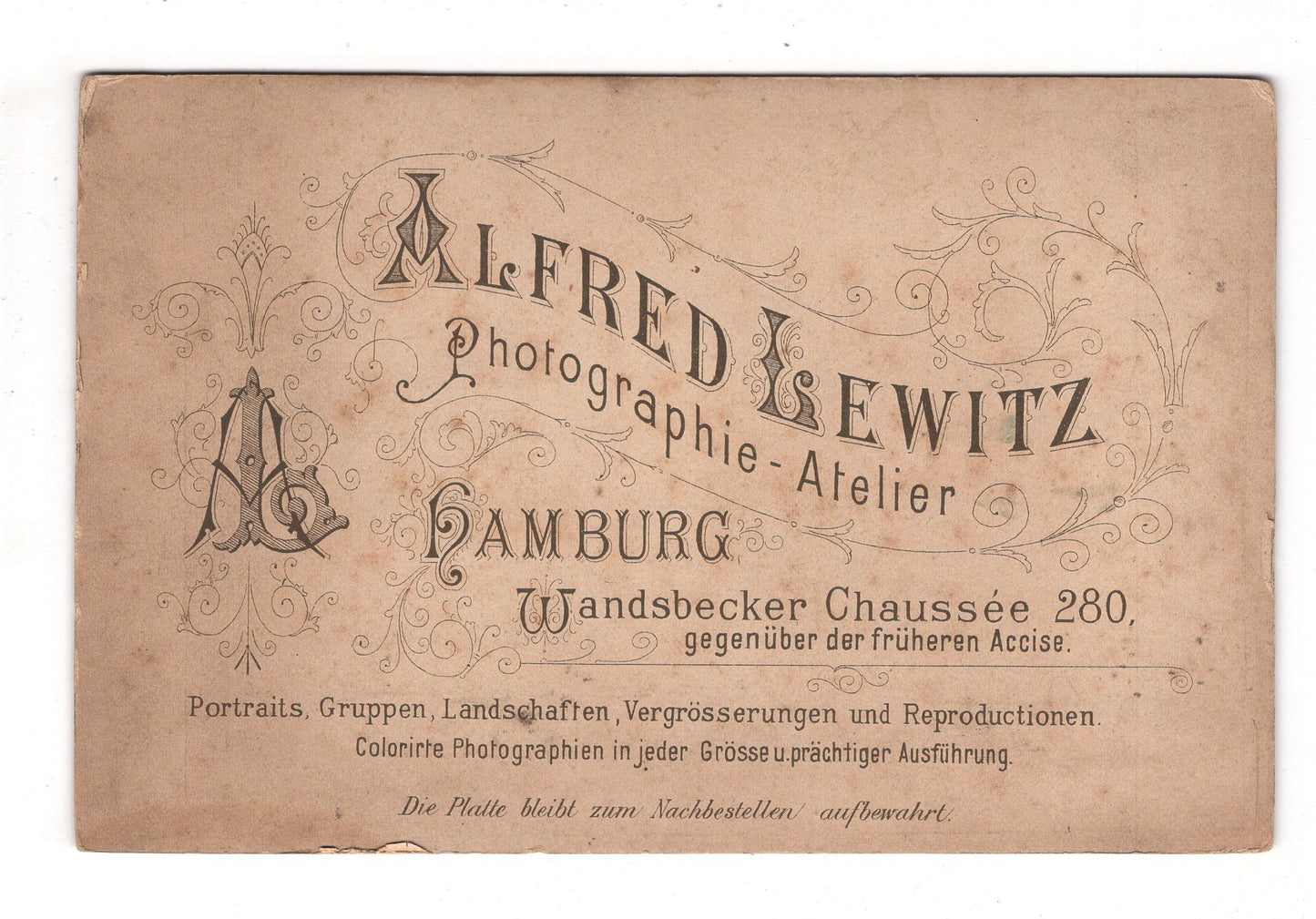 Fotografie Schönes Kinderbild / Baby - Hamburg 1890er / CAB U-23