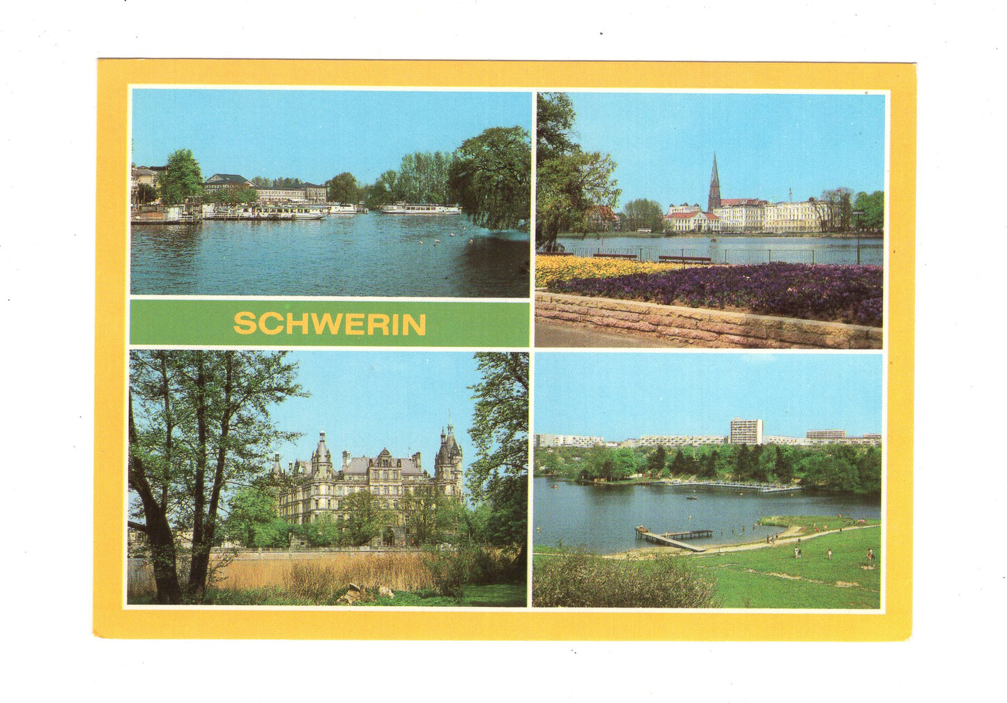 Ansichtskarte Schwerin / Schloss / Am Lankower See +++