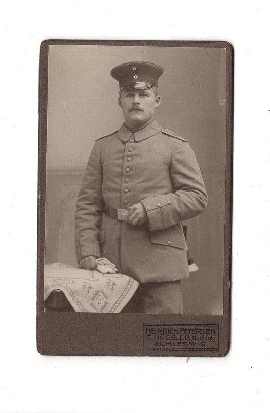 Fotografie Soldat - Schleswig um 1910 / CDV M1-08