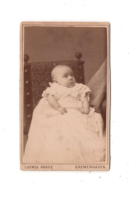 Fotografie Schönes Kinderbild / Baby - Bremerhaven 1870er