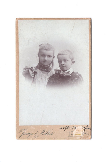 Fotografie Niedliche kleine Kinder - Lübz 1890er