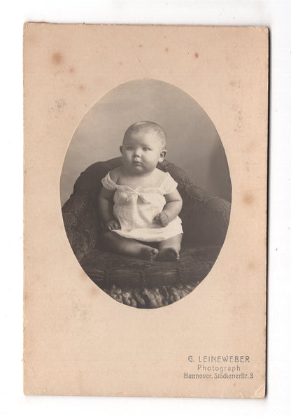 Fotografie Schönes Kinderbild / Baby - Hannover um 1910 / CAB U-23
