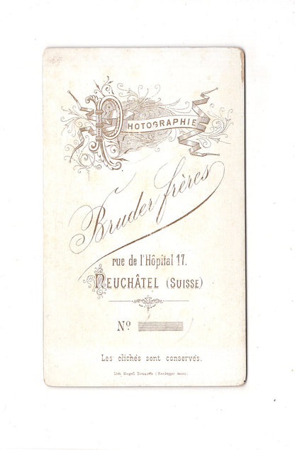 Fotografie Damenportrait - Neuchatel 1880er / CDV C1-05