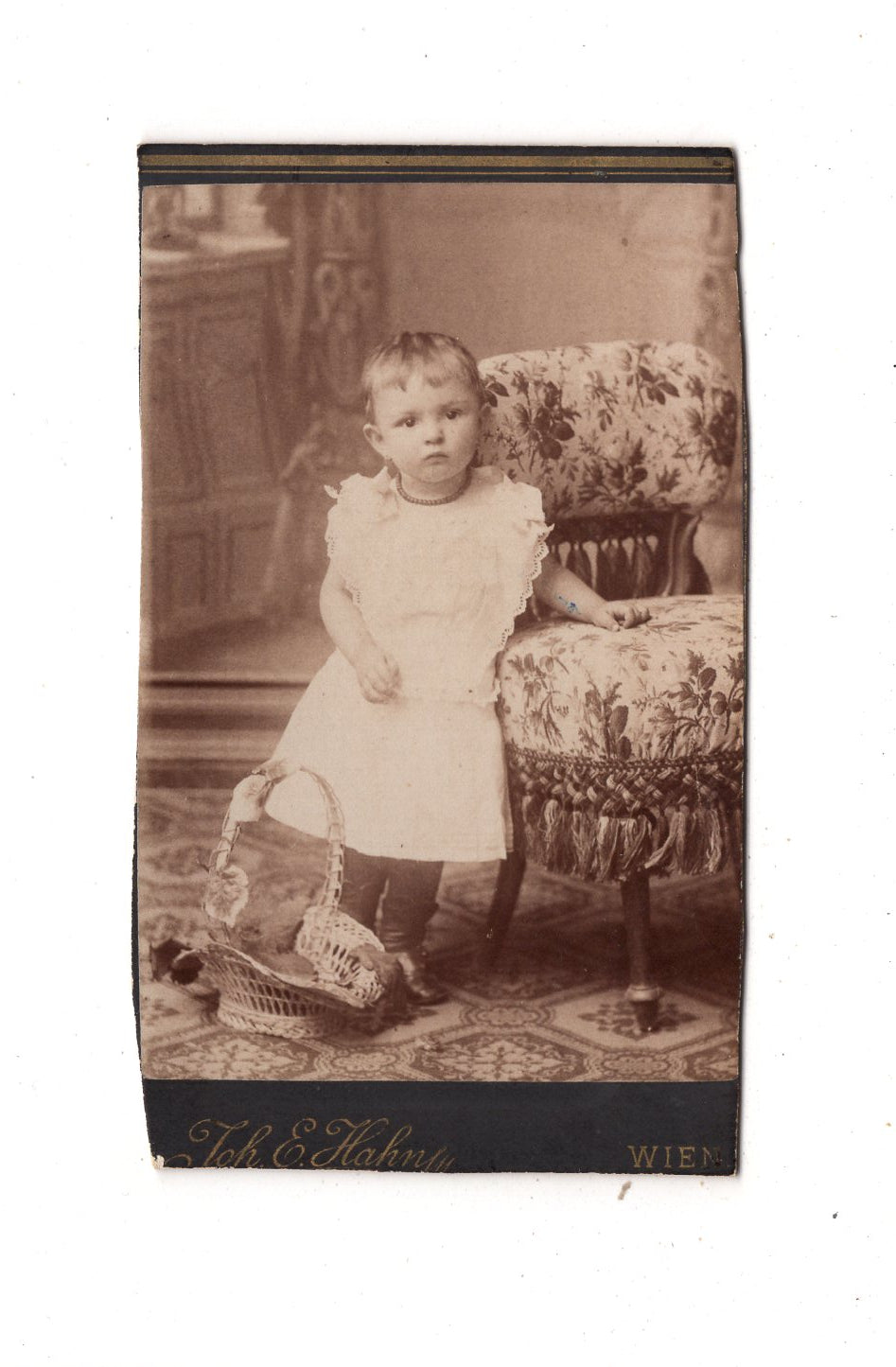 Fotografie Niedliches kleines Mädchen - Wien 1886 / CDV M1-28