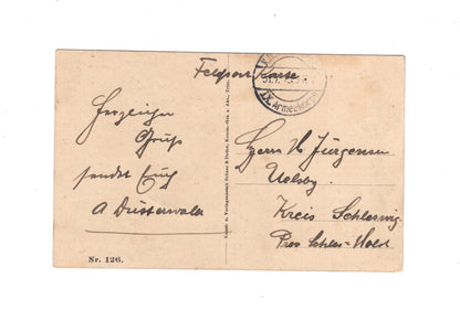 Ansichtskarte / Feldpost Abgedeckter Eingang zum Schützengraben - 1915