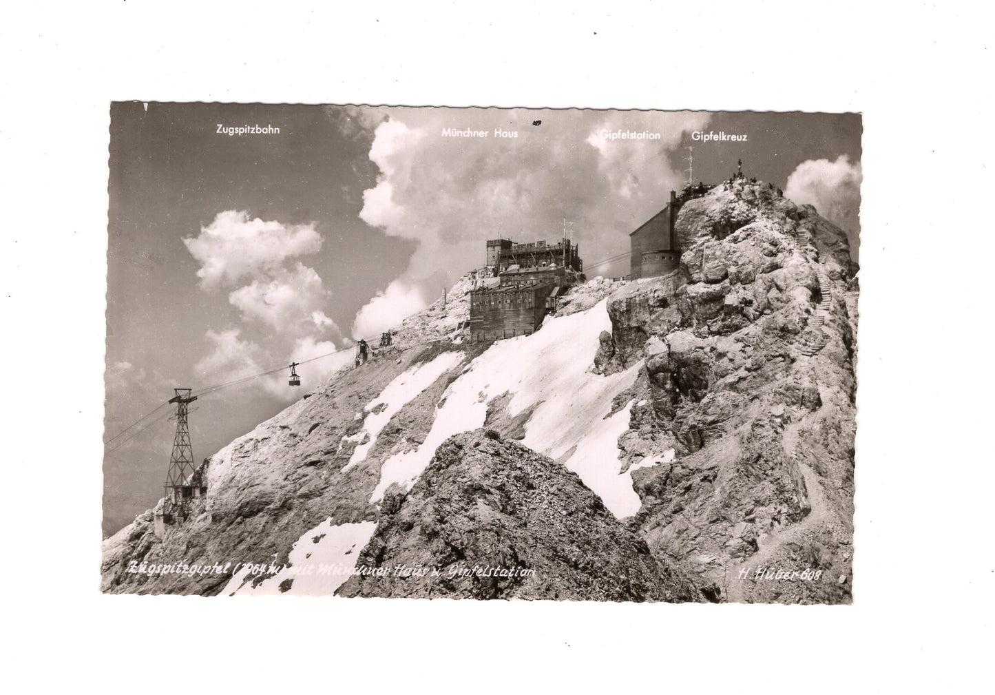 Ansichtskarte Zugspitzgipfel / Münchener Haus +++
