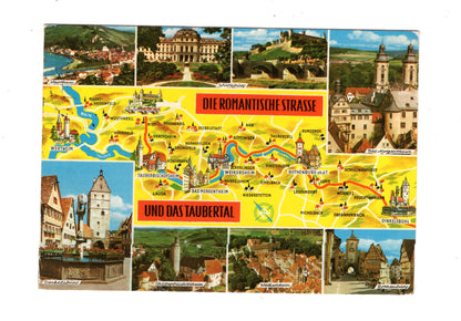 Ansichtskarte Die Romantische Straße und das Taubertal