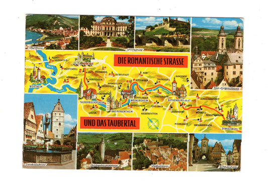 Ansichtskarte Die Romantische Straße und das Taubertal