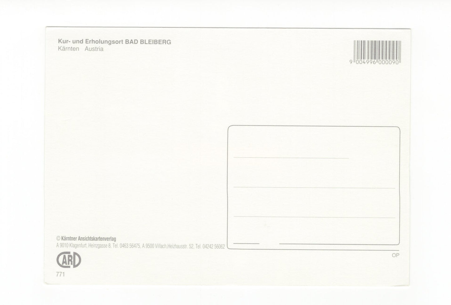 Ansichtskarte Bad Bleiberg / Kärnten / Österreich