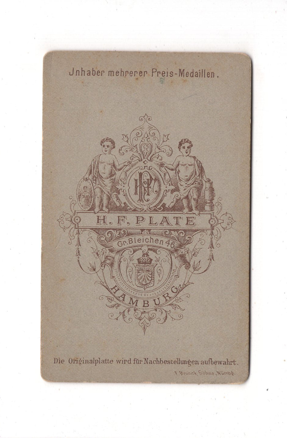 Fotografie Feine Dame - Hamburg um 1880 / CDV L1-26