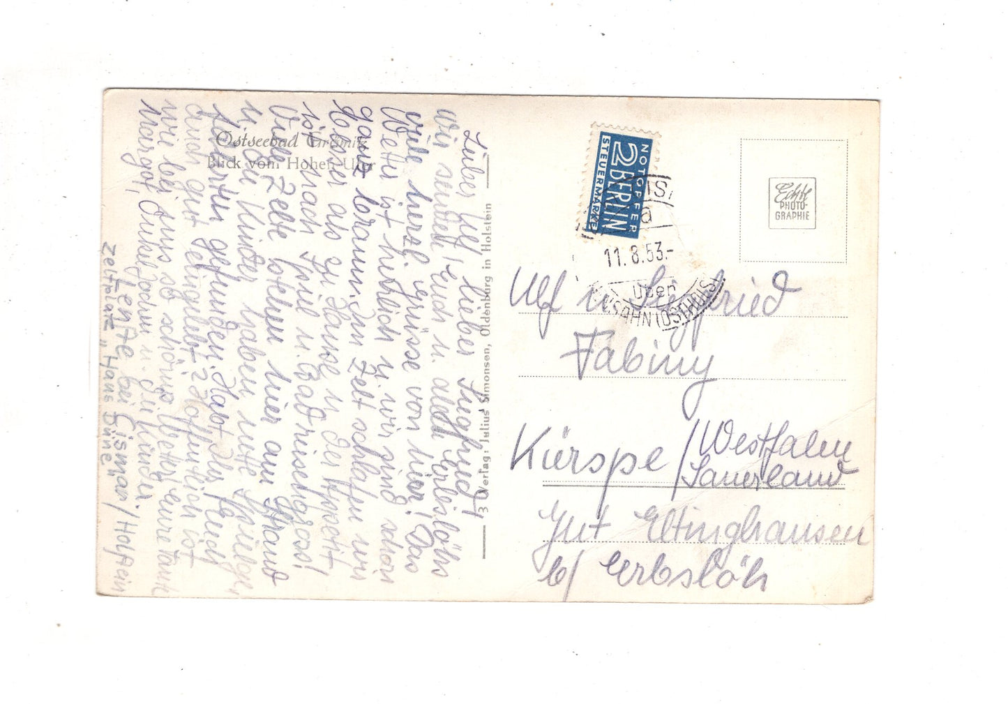 Ansichtskarte Ostseebad Grömitz / Blick vom Hohen Ufer / J1-68