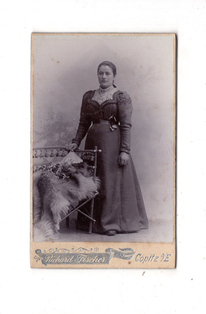 Fotografie Feine Dame - Copitz / Pirna 1890er / CDV L1-26
