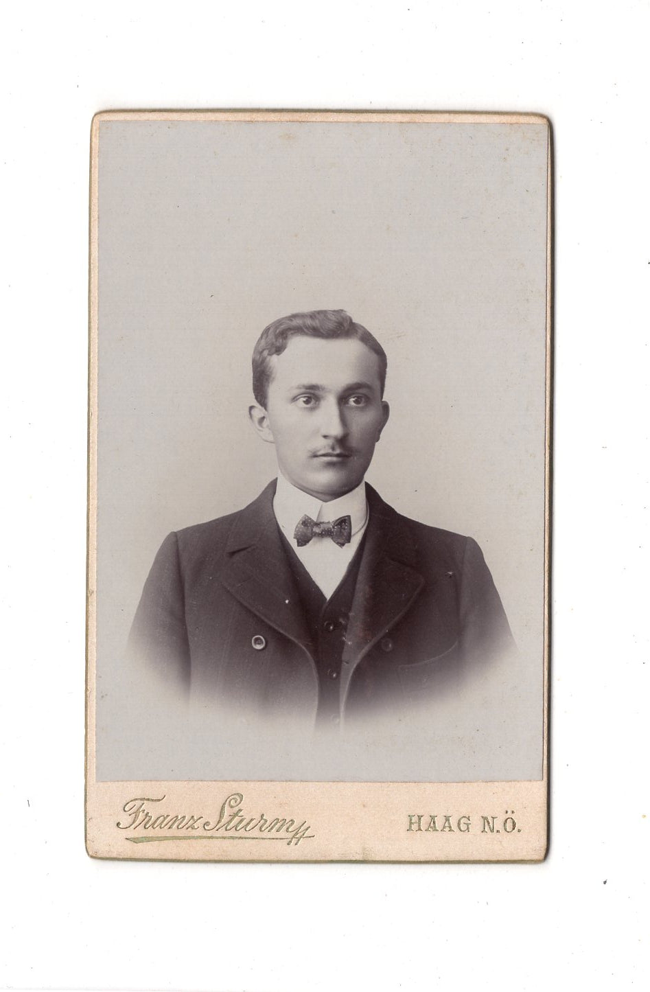 Fotografie Herrenportrait - Haag / Niederösterreich um1900 / CDV C1-23