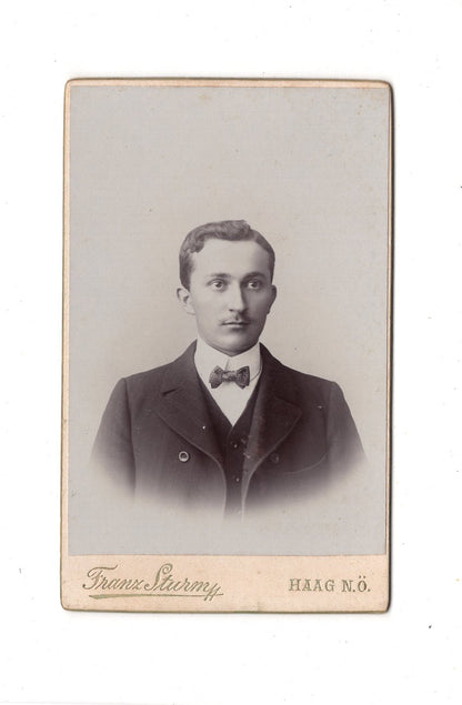 Fotografie Herrenportrait - Haag / Niederösterreich um1900 / CDV C1-23
