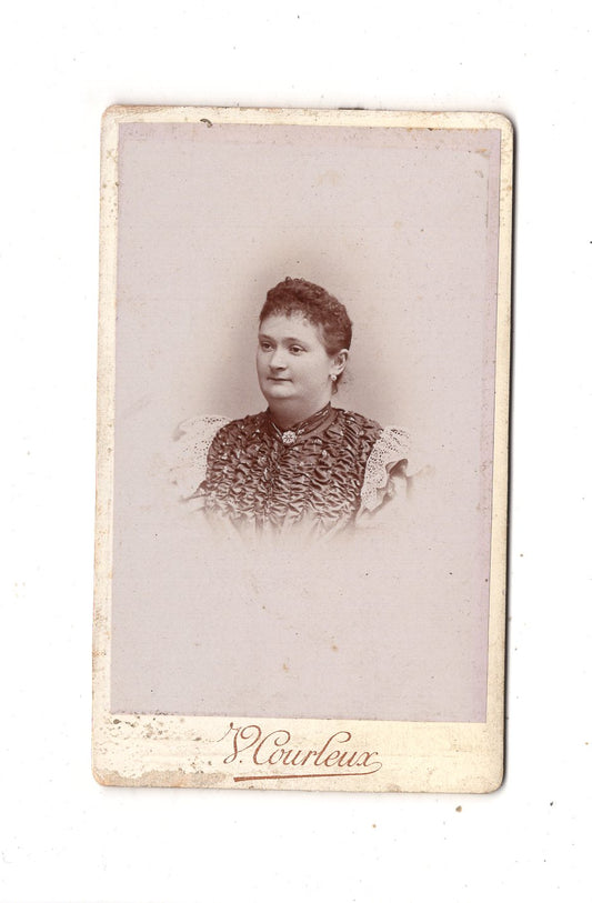 Fotografie Damenportrait - Reims / Frankreich 1890er / CDV N1-15