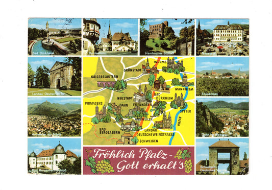 Ansichtskarte Fröhliche Pfalz / Bad Dürkheim / Edenkoben +++