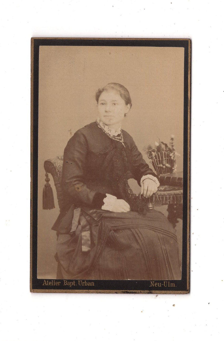 Fotografie Feine Dame - Neu-Ulm 1880er