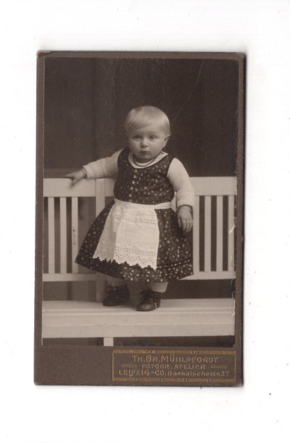 Fotografie Niedliches kleines Mädchen - Leipzig 1900er / CDV M1-28