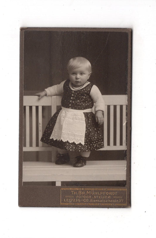 Fotografie Niedliches kleines Mädchen - Leipzig 1900er / CDV M1-28