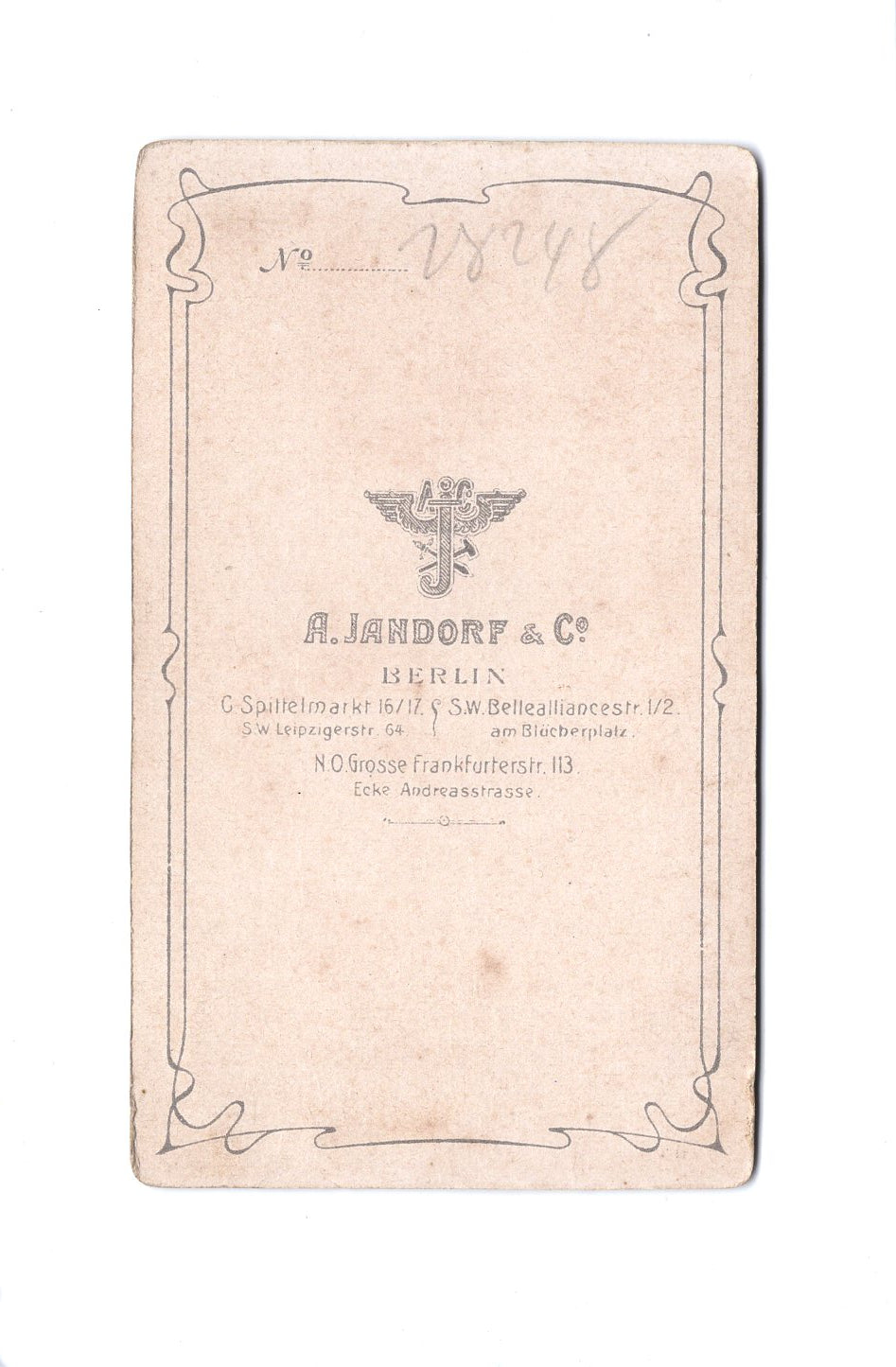 Fotografie Herrenportrait - Berlin 1890er