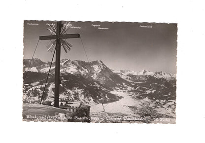 Ansichtskarte Wankgipfel gegen Zugspitzgruppe +++
