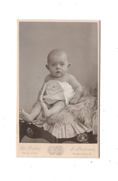 Fotografie Schönes Kinderbild / Baby - Leipzig-Lindenau 1900er