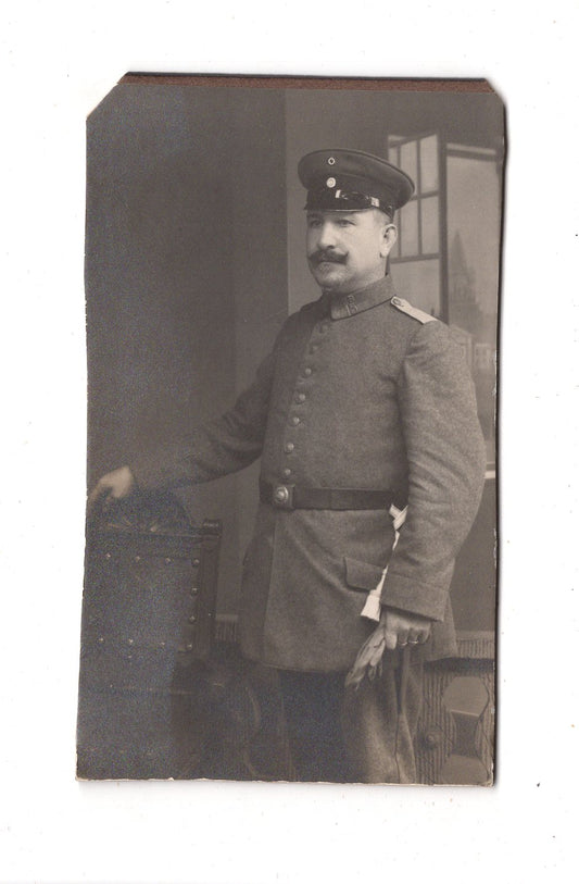 Fotografie Soldat - unbekannter Ort 1910er / CDV M1-08