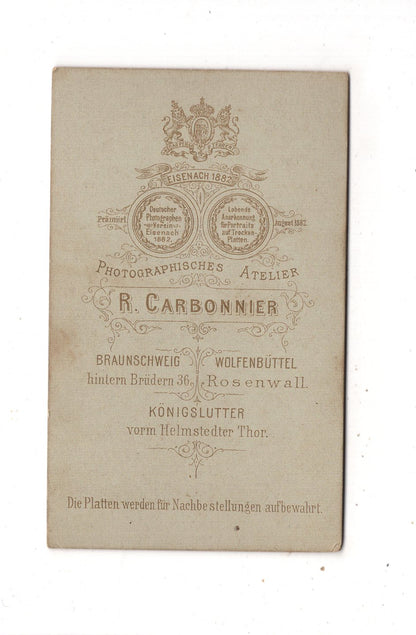 Fotografie Damenportrait - Braunschweig 1880er / CDV N1-15