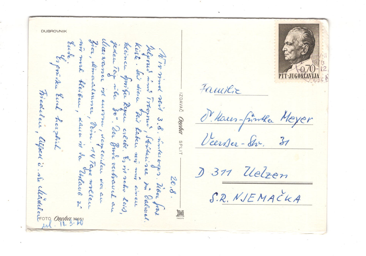 Ansichtskarte Dubrovnik / Kroatien / M1-70