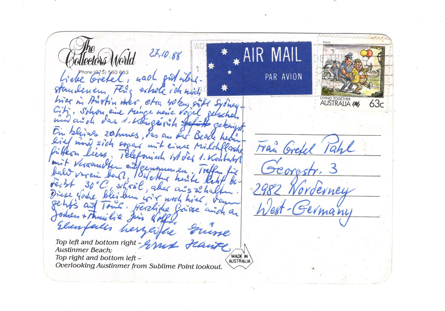 Ansichtskarte Austinmer / New South Wales / Australien