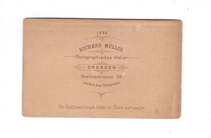 Fotografie Herrenportrait - Dresden 1882 / CDV C1-23