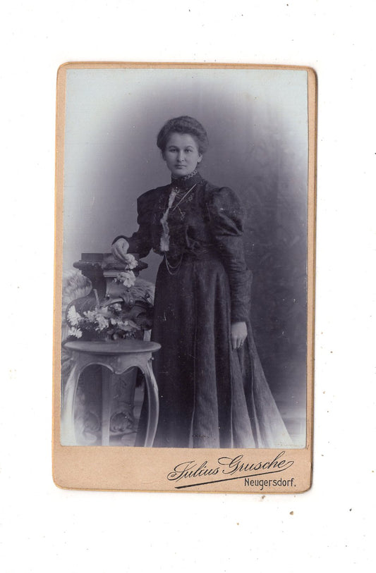 Fotografie Feine Dame - Neugersdorf um 1900